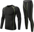 Men's Thermal Underwear Suit | Compression Base Layer Long Shirt & Leggings