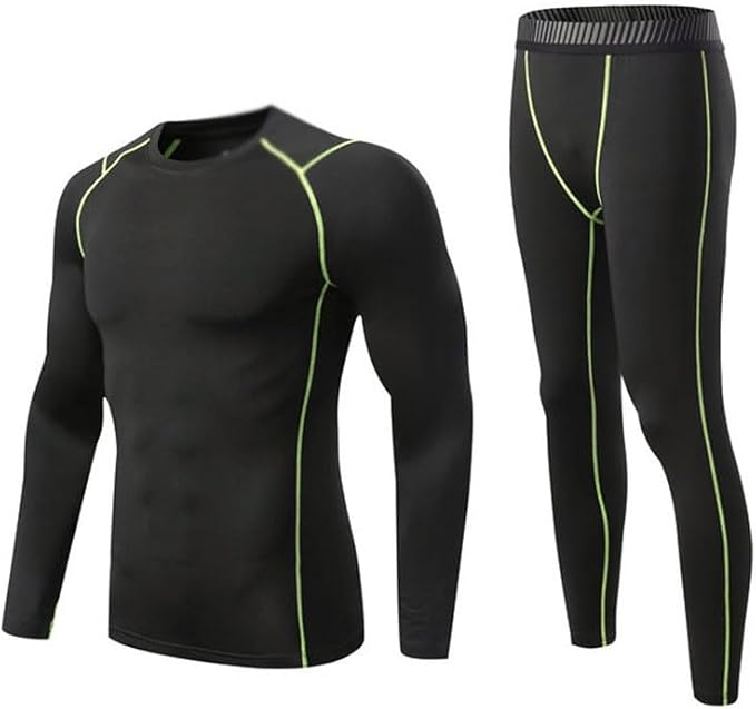 Men's Thermal Underwear Suit | Compression Base Layer Long Shirt & Leggings