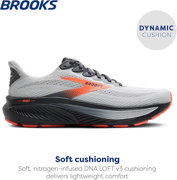 Brooks Ghost 17 Men's Running & Walking Shoe – DNA LOFT v3 Cushioning, Carbon Neutral