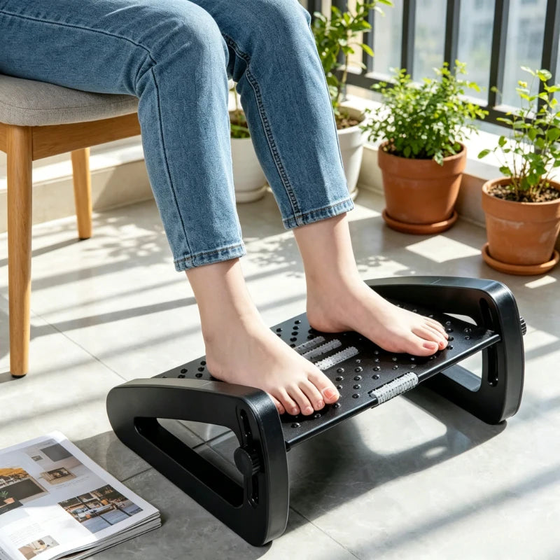 Ergonomic Under Desk Foot Rest, 3 Colors Portable Adjustable Stool, Comfort Leg Support for Work Study