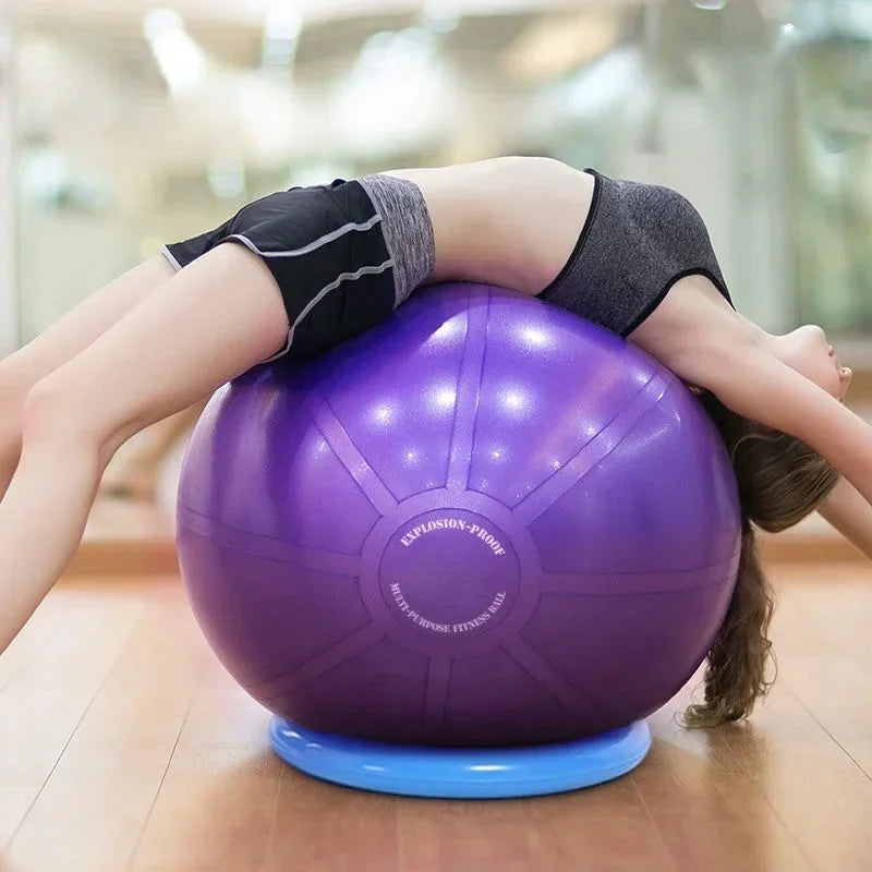 Anti-Burst Yoga Ball with Stability Base