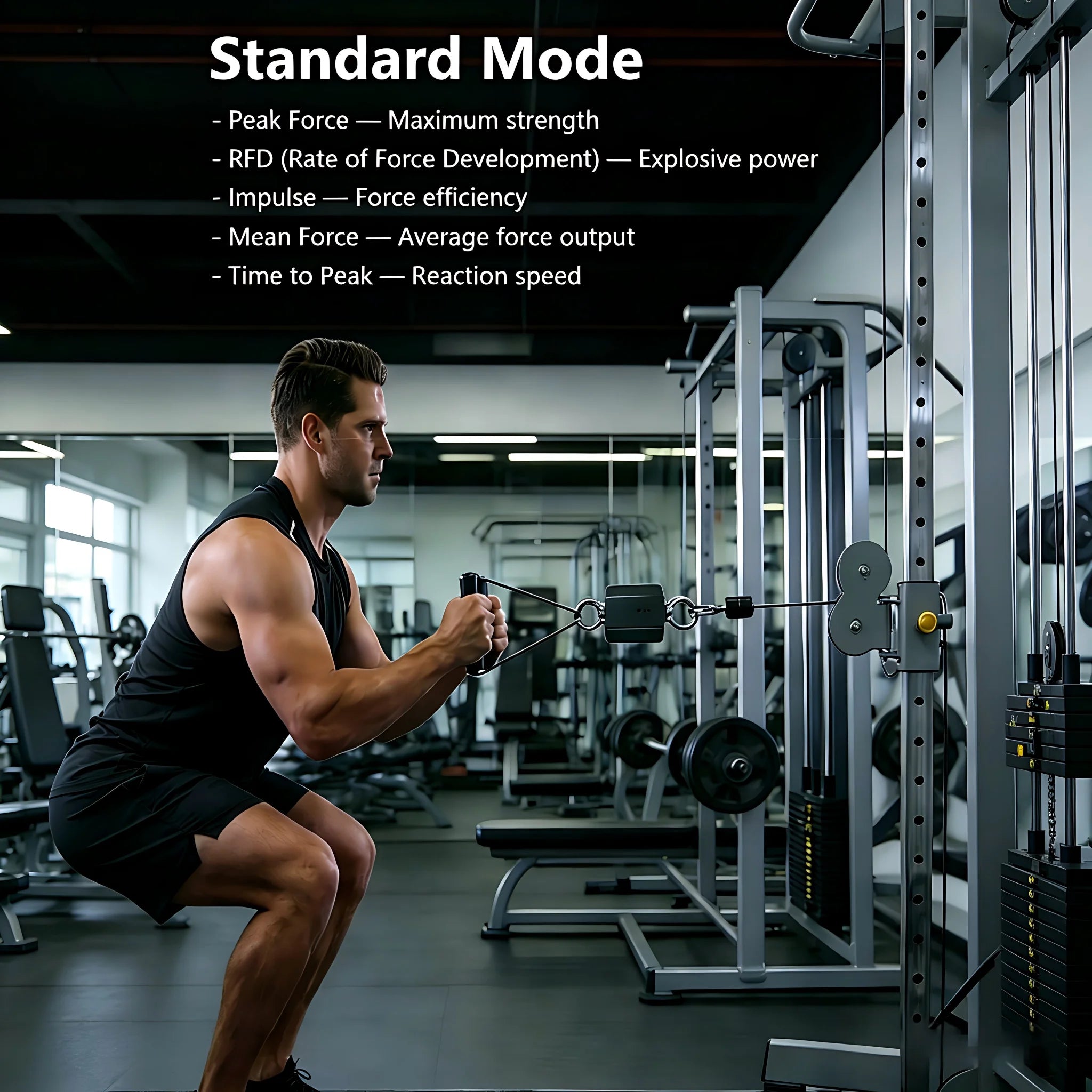 500kg High-Precision Isometric Strength Tester Dynameter Force Sensor Push Pull APP Control RFD Peak Force