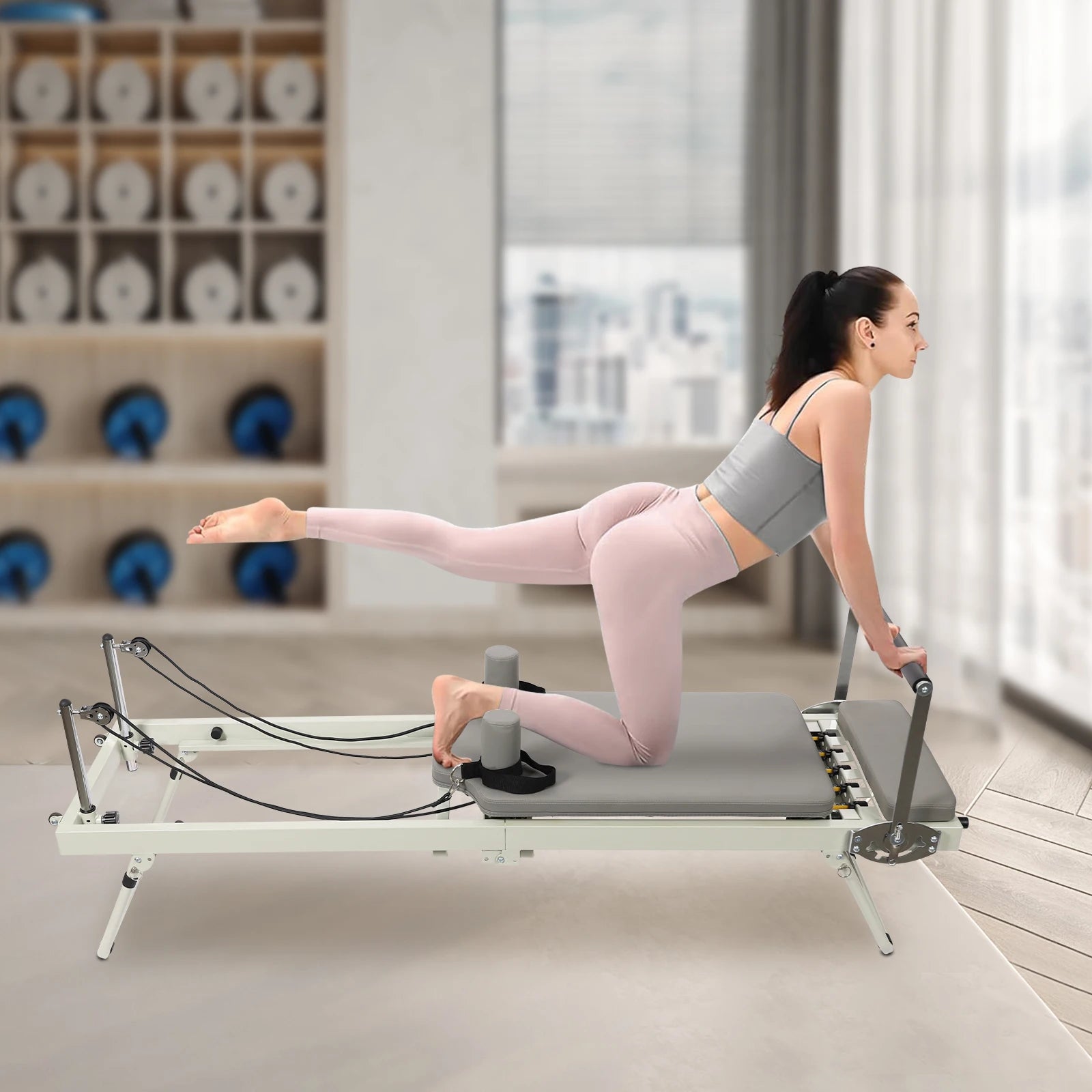 Foldable Pilates Reformer for Home